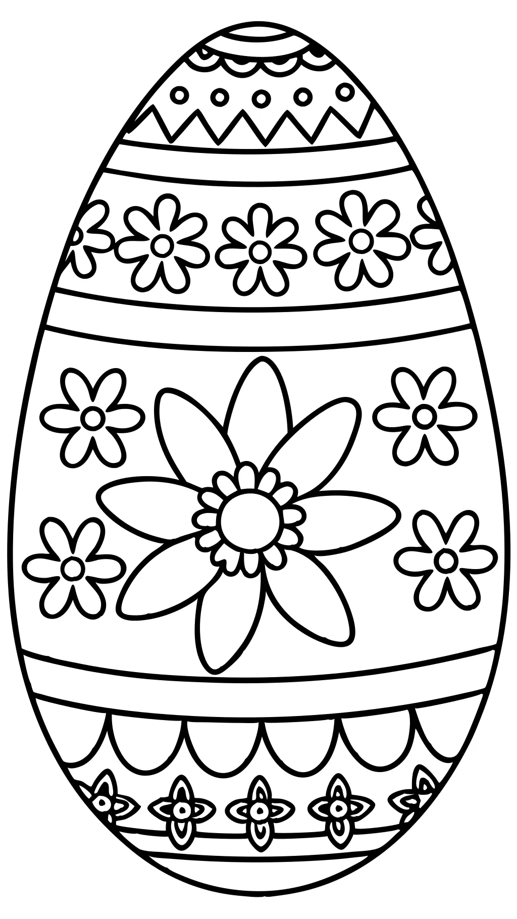 free coloring pages of easter eggs